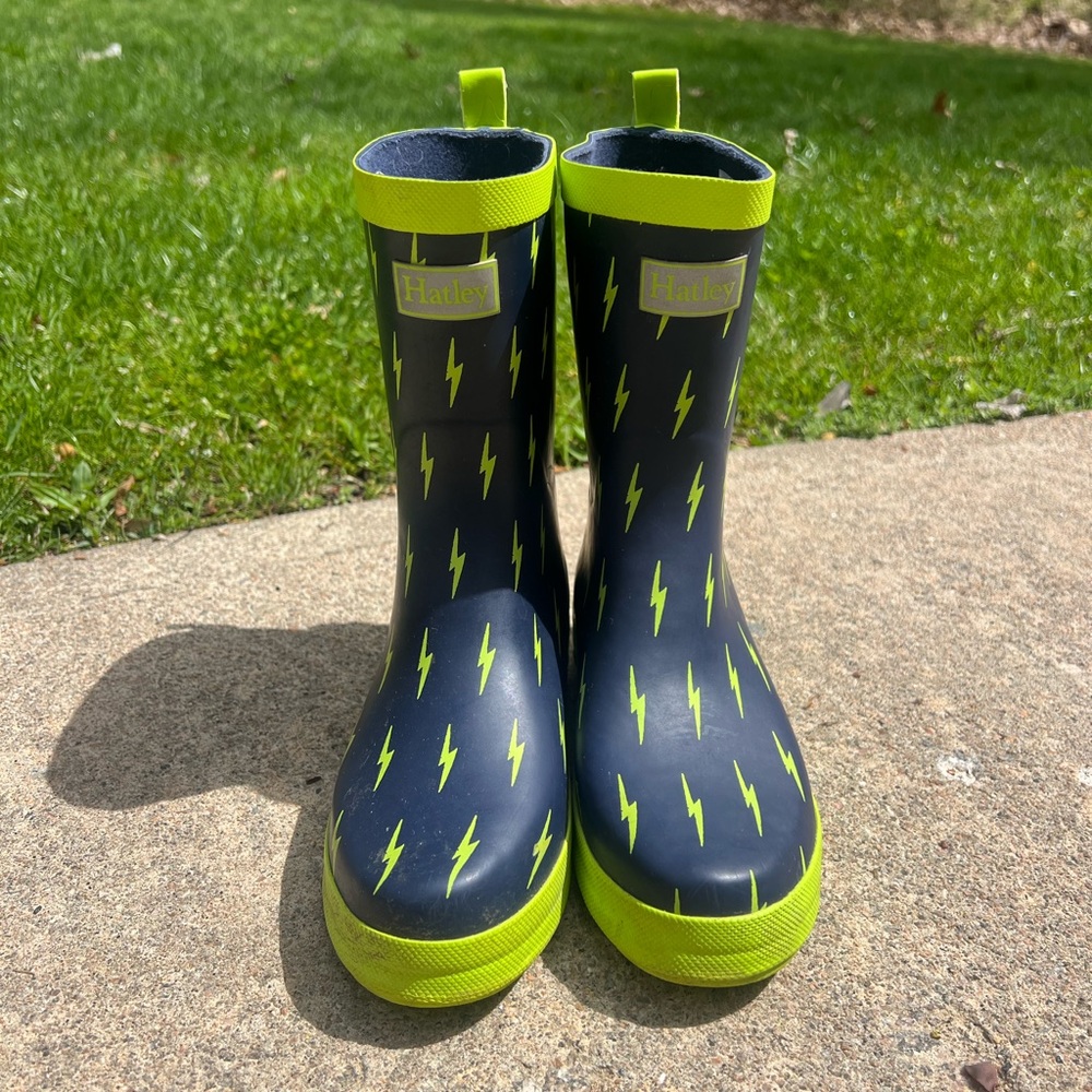 Hatley Blue and Green Rain & Snow Boots